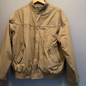 Catalina Men's Vintage Beige Windbreaker Jacket LT Casual Full Zip